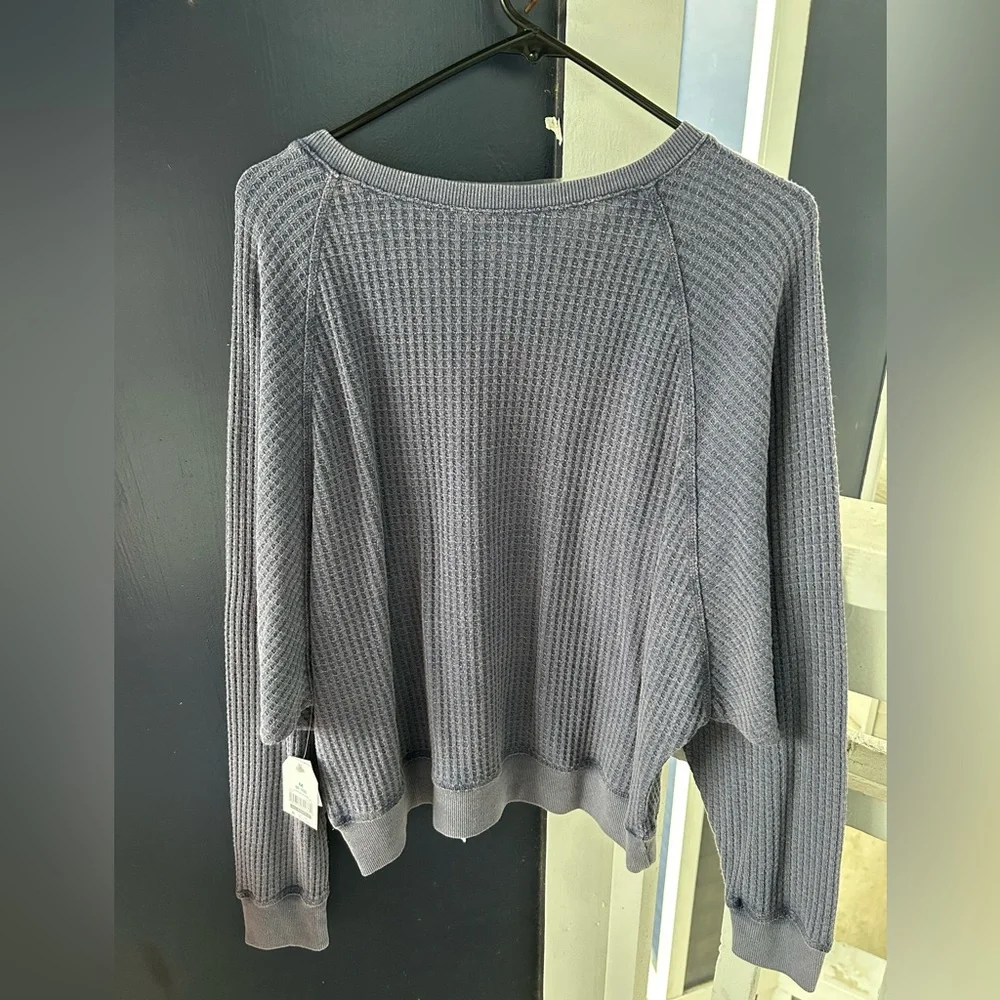 Blue Waffle Pullover - Picture 3 of 3